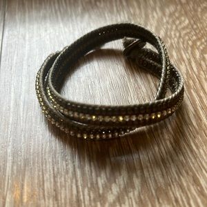 Silver and gold wrap around bracelet